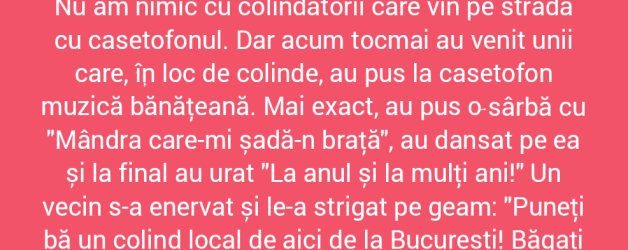 A apărut colindul de petrecere