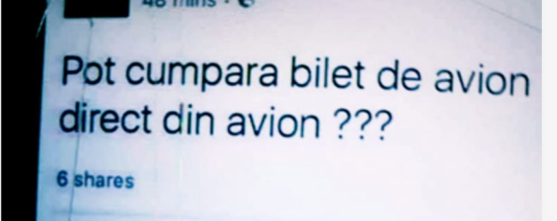 Da, poți lua bilet de avion de la șofer. Dar dacă vine supracontrolul între stații, te dă jos