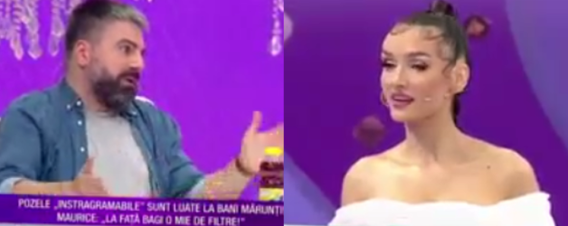 Maurice Munteanu către Viviana Sposub: „La față cred că bagi 1000 de filtre”.  Dar glumea, n-are Instagramul atâtea filtre