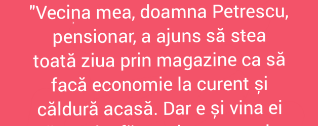 Unde a greșit doamna Petrescu, pensionar