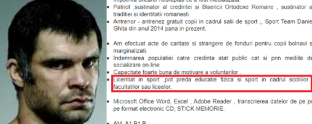 Daniel Ghiță și-a mai trecut în CV că poate preda în cadrul „școliilor”, facultăților sau liceelor, deși pentru asta îți trebuie cel puțin un master pedagogic și să știi cât de cât limba română