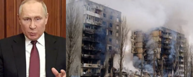 Vladimir Putin se jură că a dărâmat blocurile de civili din Ucraina nu cu rachete, ci cu rămurele de măslin
