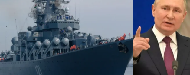 Putin: Crucișătorul Moskva este neavariat și acum se află staționat în Marea Neagră la câteva sute de metri sub suprafața apei