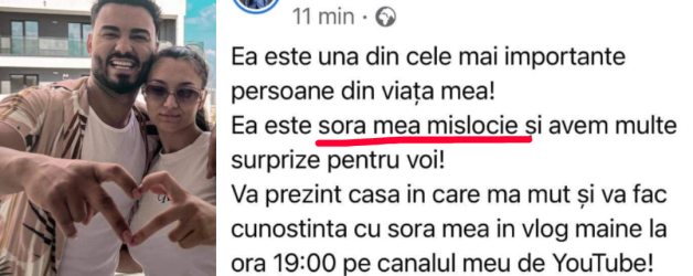 Jador și-a prezentat sora „mișlocie”. Așteptăm să o prezinte și pe profa de română, deoarece am avea câteva întrebări pentru ea