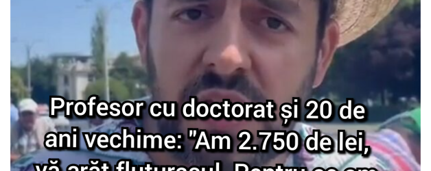 O țară care își tratează așa profesorii va ajunge la un moment dat să mai fie populată doar de cei cu pensii speciale