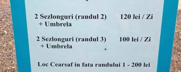 200 de lei pe zi pentru un loc de pus cearșaful pe plajă! În mod inexplicabil, aerul e încă gratis, deși nu mai e loc de la atâtea aere