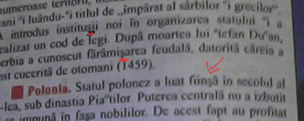 Manualul de Istorie e scris in limba romana?!