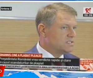 Iohannis despre plagiat – 12.10.2016