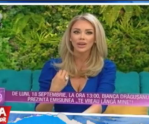 Bianca Dragusanu a primit emisiune – 27.09.2017