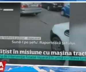 Politist in misiune cu masina tractata – 01.11.2017